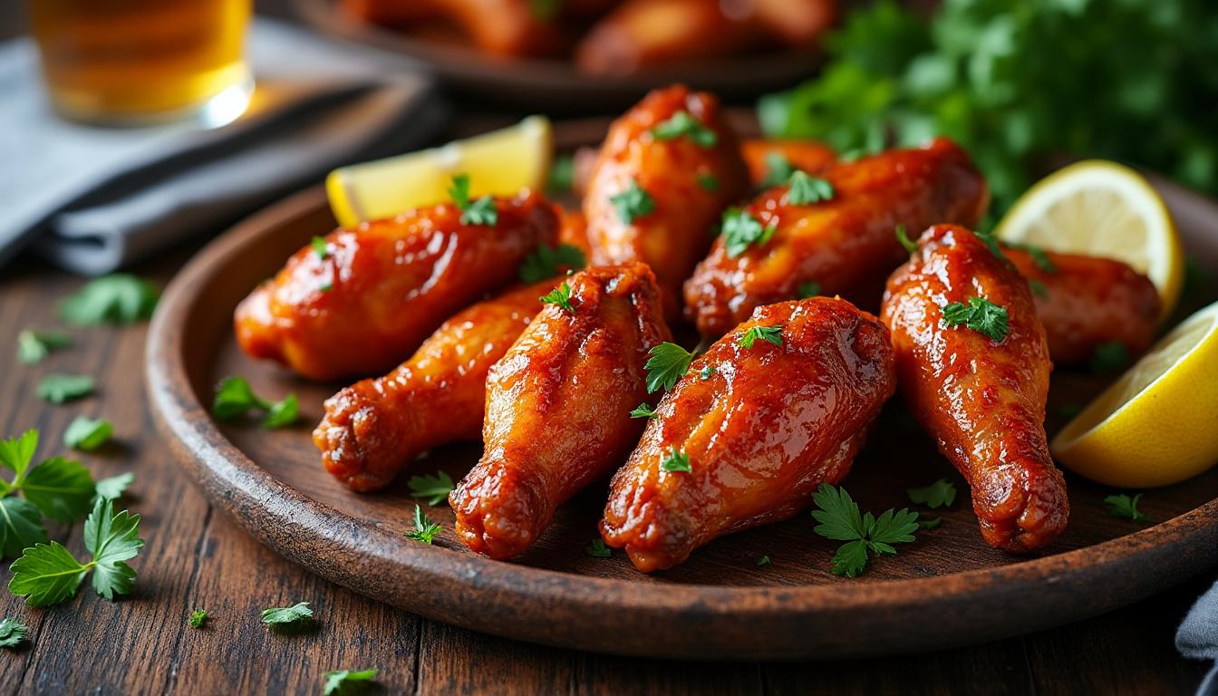 découvrez comment préparer des ailes de poulet croustillantes et savoureuses à la friteuse à air, idéales pour vos soirées entre amis. épatez vos invités avec cette recette simple et délicieuse qui apporte une touche de convivialité à vos rassemblements.