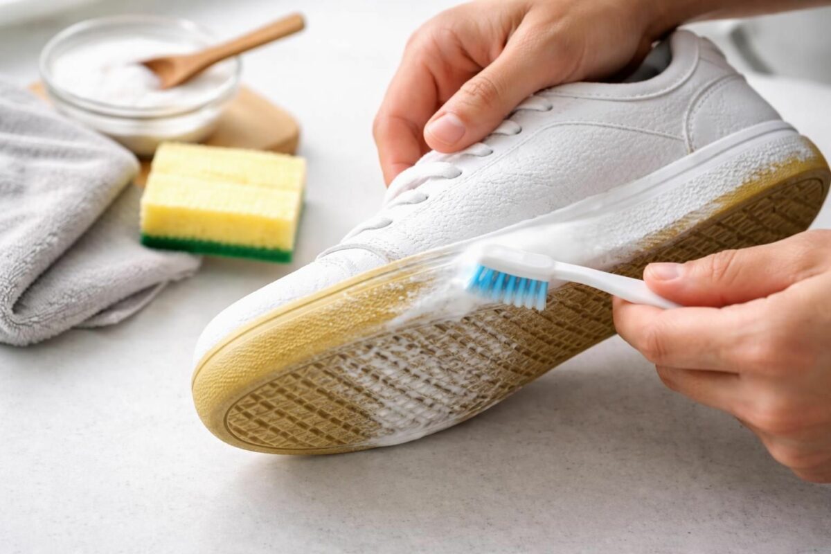 découvrez des astuces efficaces pour enlever le jaunissement des semelles de chaussures blanches et redonnez-leur un éclat impeccable facilement.