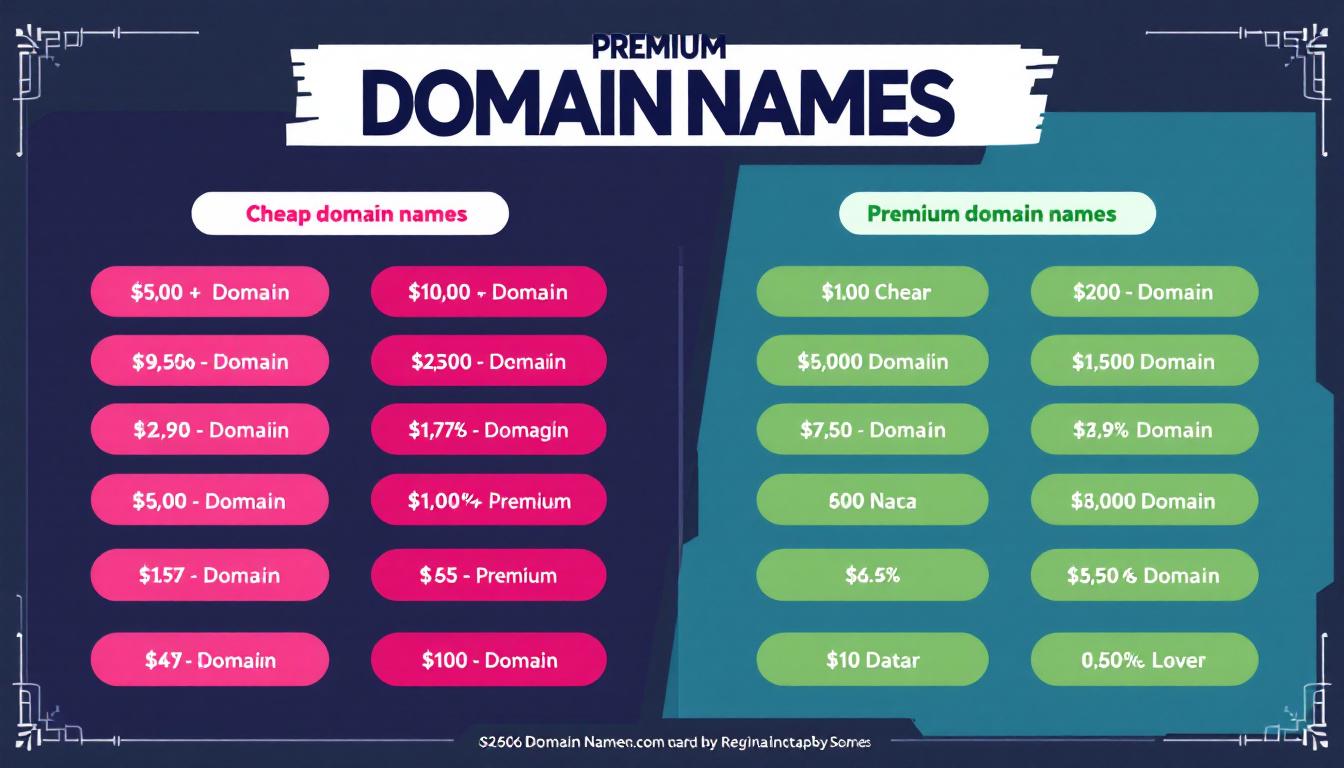 découvrez notre comparatif détaillé entre noms de domaine pas chers et noms de domaine premium pour choisir la meilleure option selon vos besoins et votre budget.