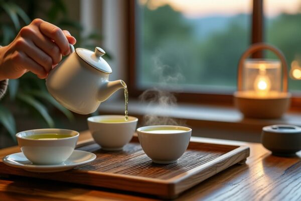 découvrez l'art de la dégustation de thé vert le soir. savourez chaque gorgée de cette boisson apaisante, idéale pour terminer la journée en douceur. explorez ses bienfaits et trouvez le thé vert parfait pour vos soirées relaxantes.