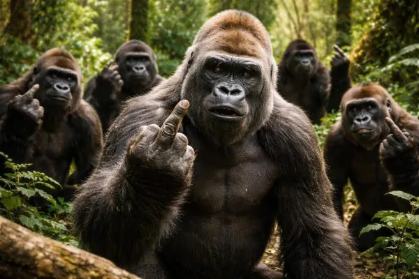 découvrez une étude fascinante sur le comportement animal à travers l'observation de gorilles faisant un doigt d'honneur, révélant des insights surprenants sur leur communication et leur intelligence.