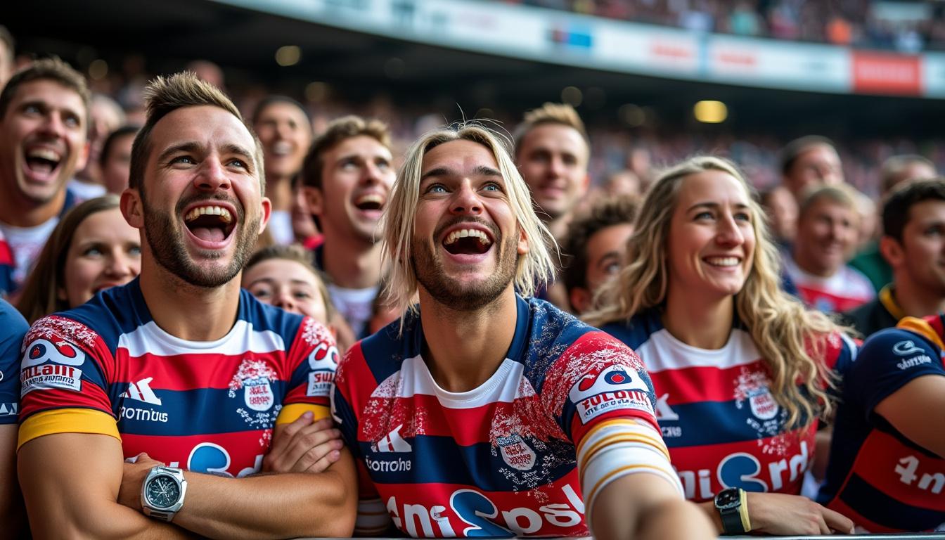 découvrez le maillot du stade français orné de la fleur de lys, alliant authenticité et design contemporain. un vêtement qui célèbre l'héritage du rugby tout en répondant aux tendances actuelles. soyez fier de porter les couleurs de votre équipe avec style !