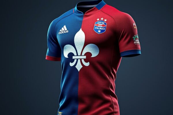 découvrez le maillot du stade français orné de la fleur de lys, une pièce alliant authenticité et design contemporain. parfait pour les passionnés de rugby et de mode.