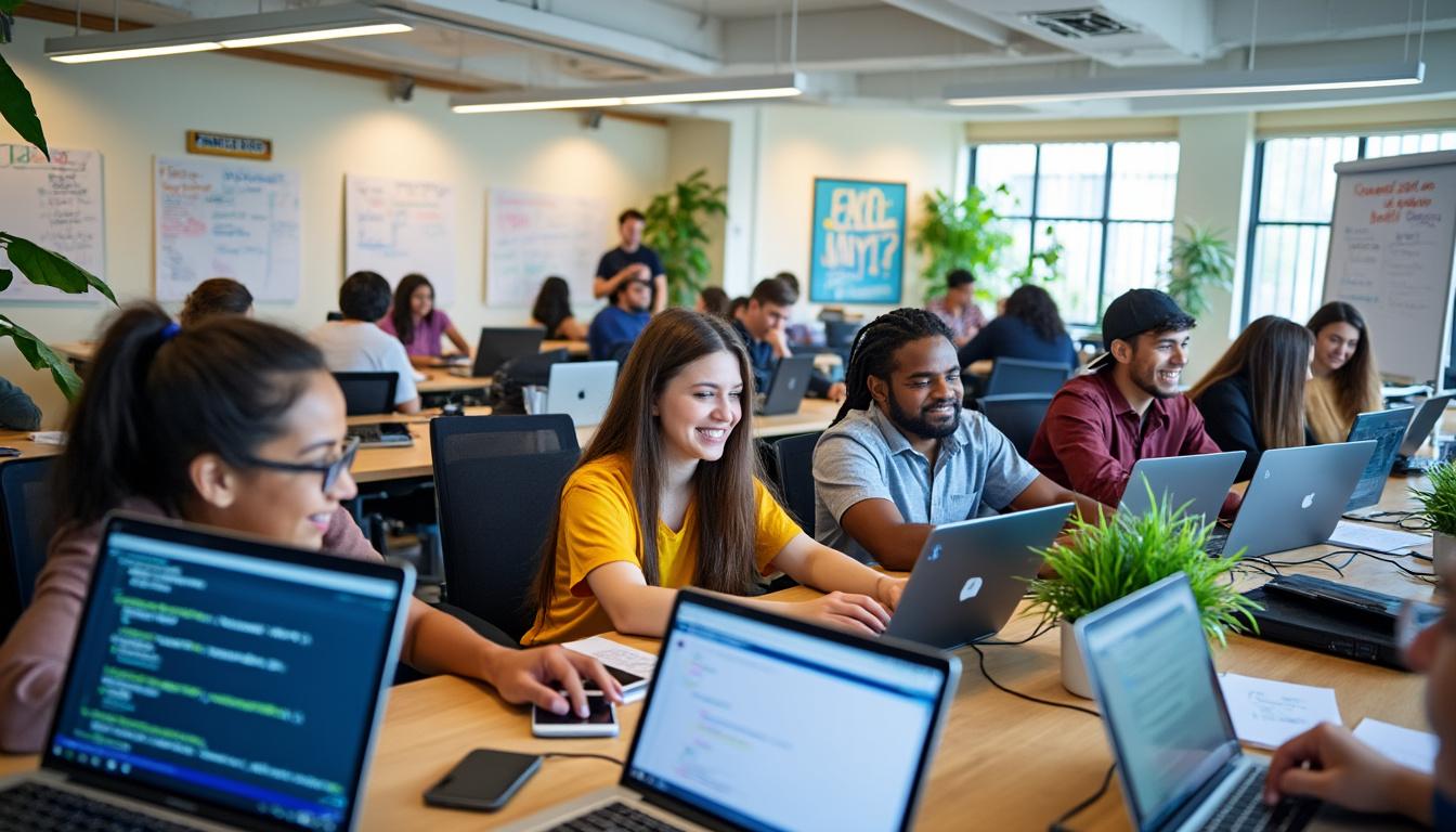 découvrez comment une formation de développeur web en 12 mois peut transformer votre carrière. apprenez des compétences essentielles, accédez à des opportunités professionnelles inégalées et bénéficiez d'un encadrement expert pour vous préparer efficacement au marché du travail. ne manquez pas l'opportunité d'acquérir un savoir-faire recherché et de booster votre avenir professionnel.