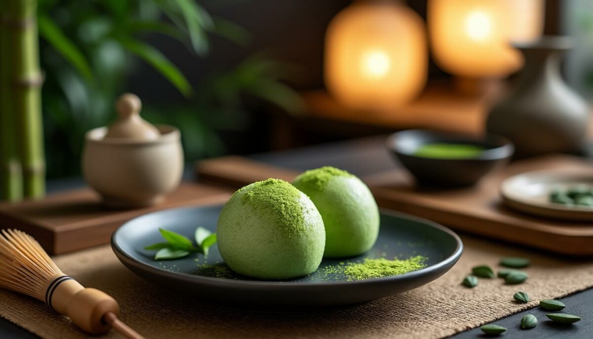 découvrez l'art délicat du dessert japonais avec notre recette de mochi au matcha. savourez ce délice moelleux et parfumé, facile à préparer chez vous. parfait pour les amoureux de la cuisine asiatique !
