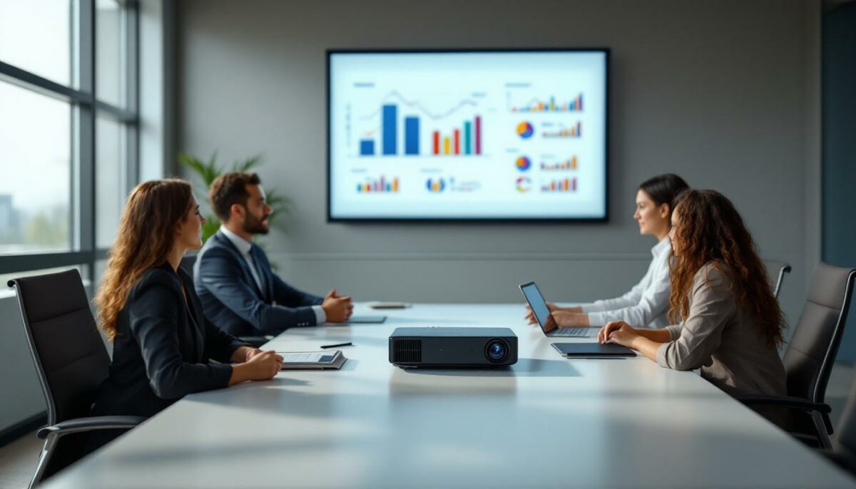 découvrez les avantages d'un vidéoprojecteur bureautique à focale courte pour des présentations claires et professionnelles, même dans des espaces réduits.