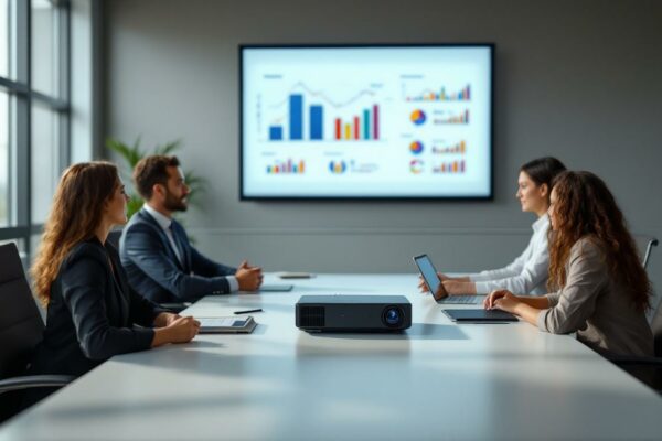 découvrez les avantages d'un vidéoprojecteur bureautique à focale courte pour des présentations claires et professionnelles, même dans des espaces réduits.
