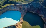 lacs volcaniques colorés