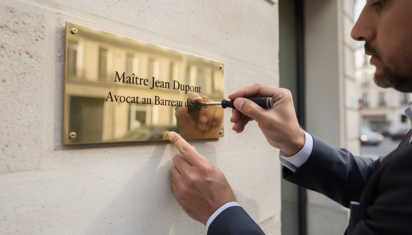 installer plaque professionnelle